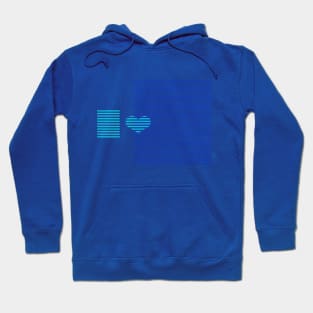 Blue Heart Stripes Hoodie